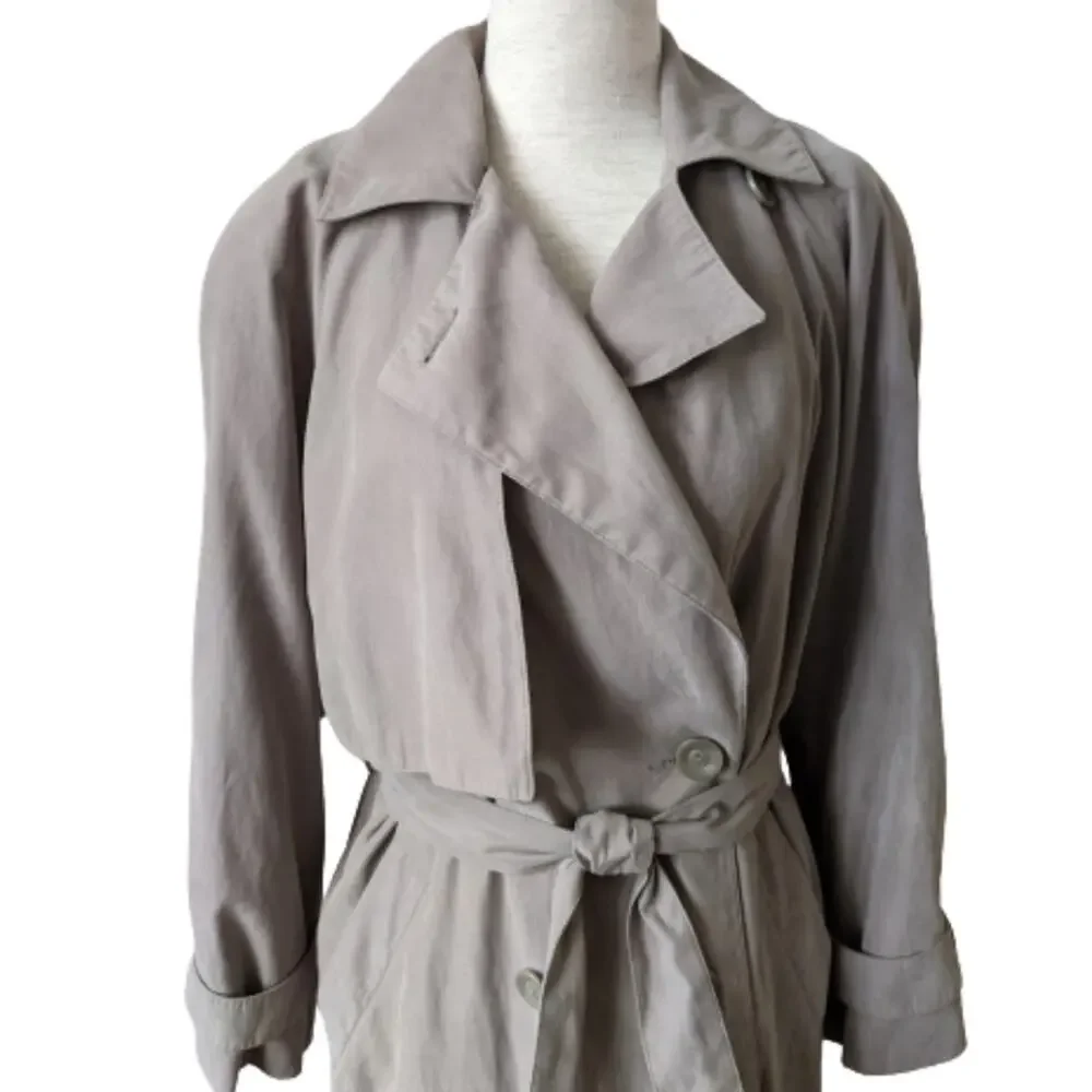 New York Harbor by Andrea Vintage Trench Coat 4P